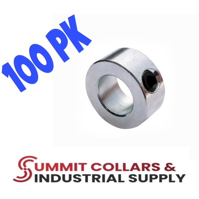 1/2″ Bore (100 PCS) Zinc Plated Set Stop Collar. Free standard shipping!