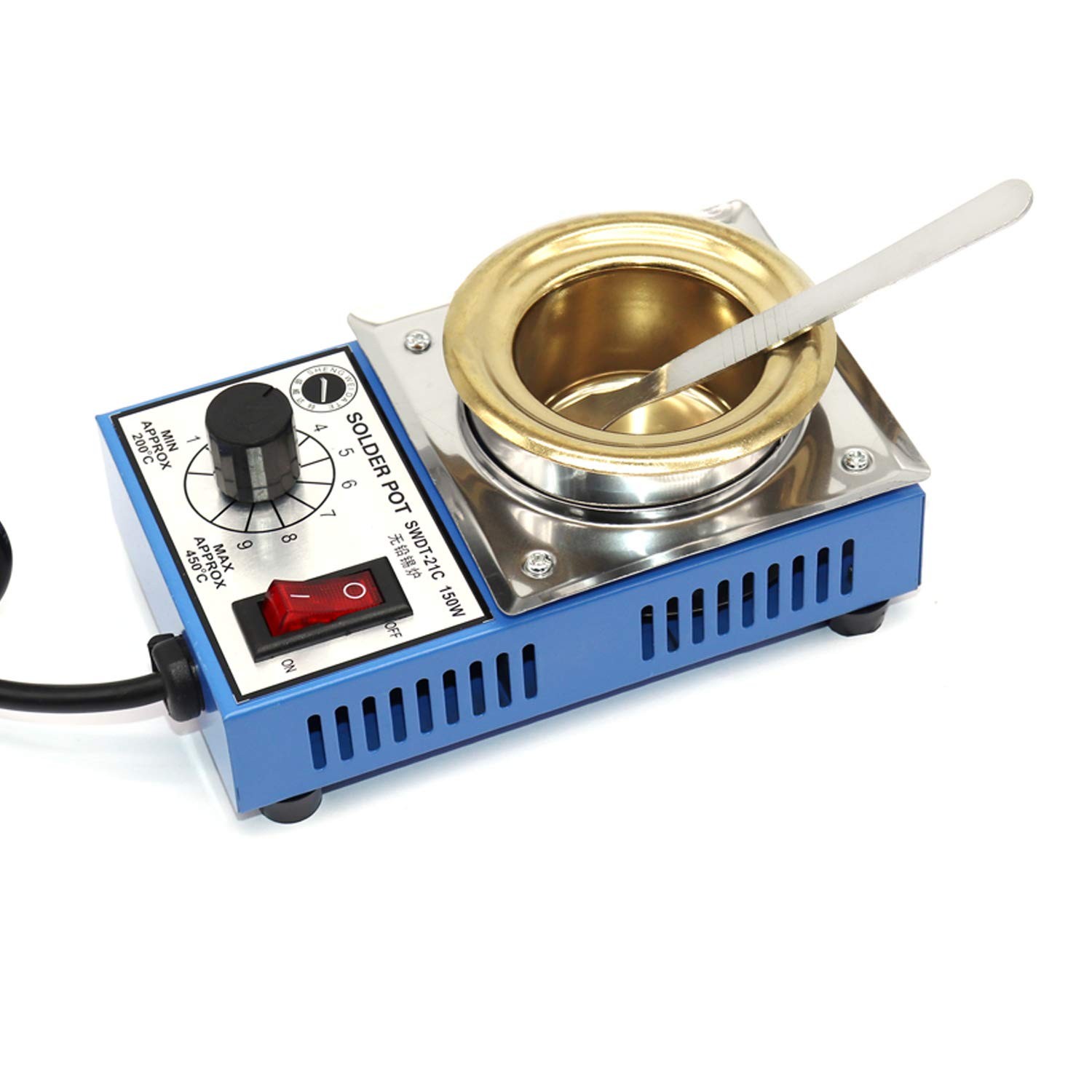 50mm 110V 150W Lead-Free Solder Pot with 500g Capactity & BGA Solder Paste Sc…