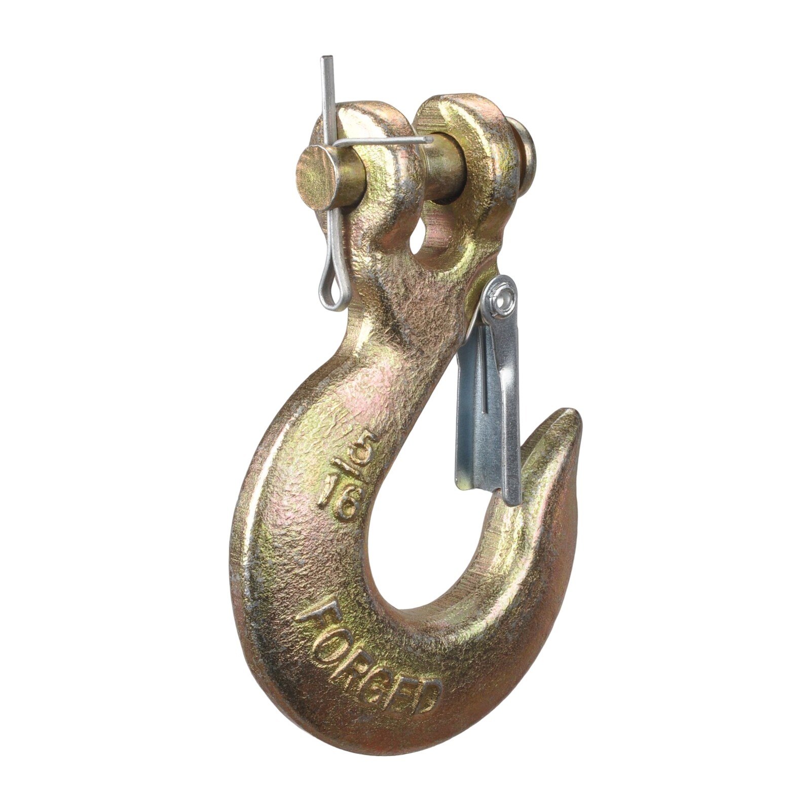 (2) 5/16″ Grade 70 Steel Heavy Duty Forged Clevis Slip Hook With Safety Latch