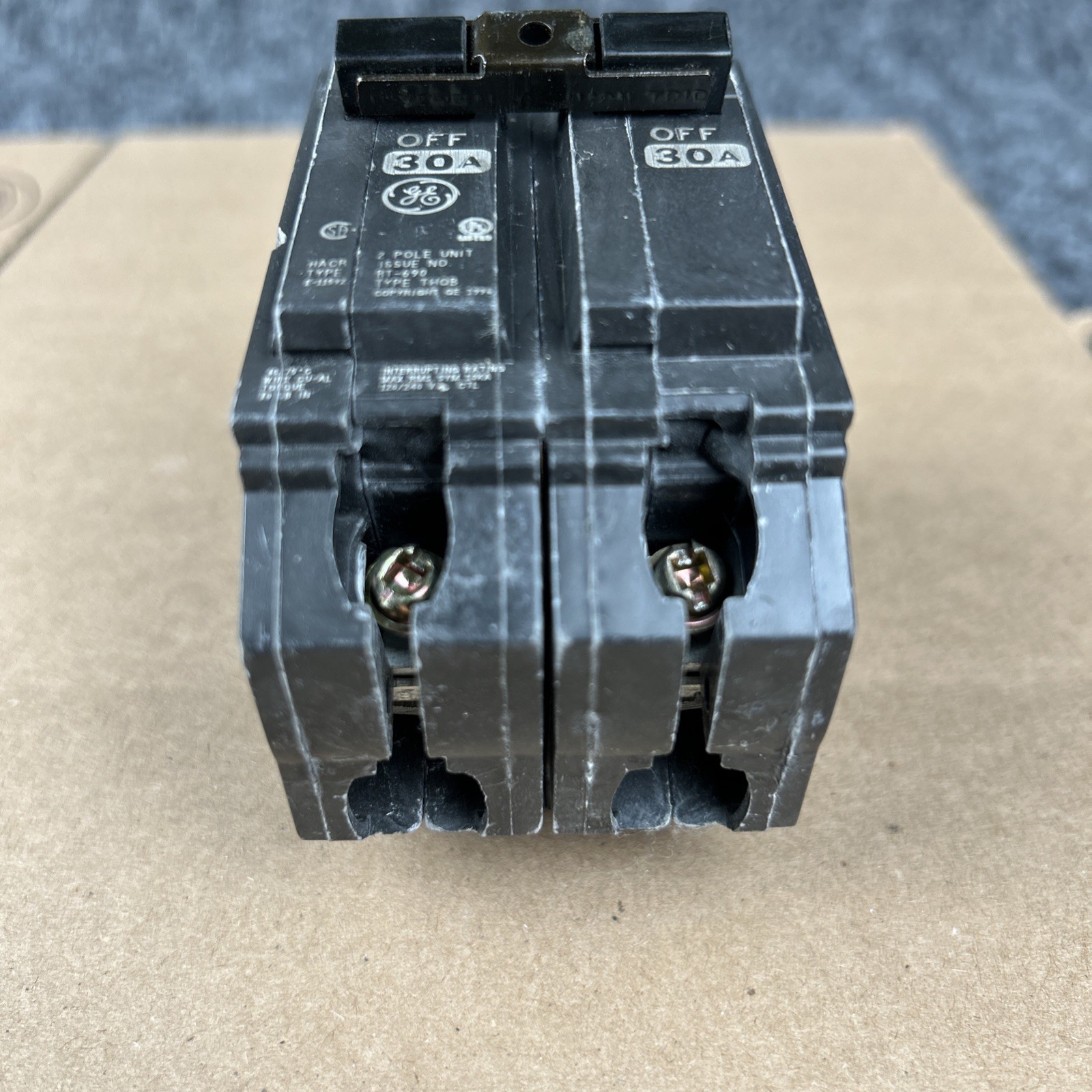 GE THQB2130, 30 Amp, 240 Volt, 2 Pole, Bolt-On Circuit Breaker