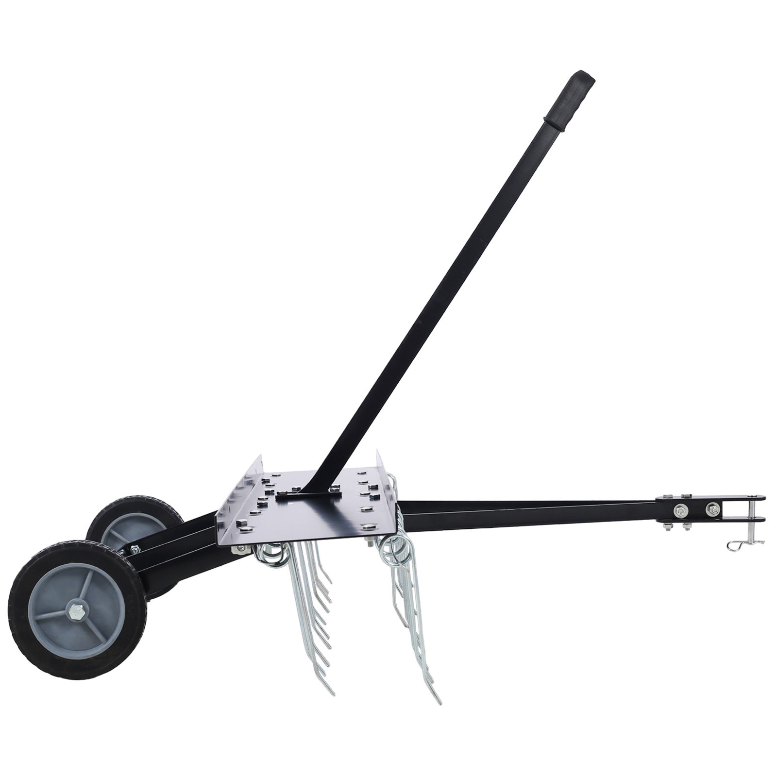 40″Dethatcher Tow Behind Lawn Rake Lawn Sweeper Height Adjustable Lawn Care Tool