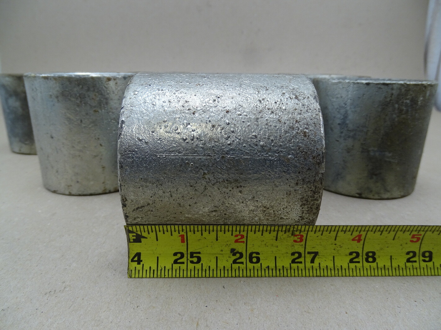 (12) 2-1/2 IN. NPT, 2.500″ Steel Threaded Pipe Coupler, Galvanized Iron, USA