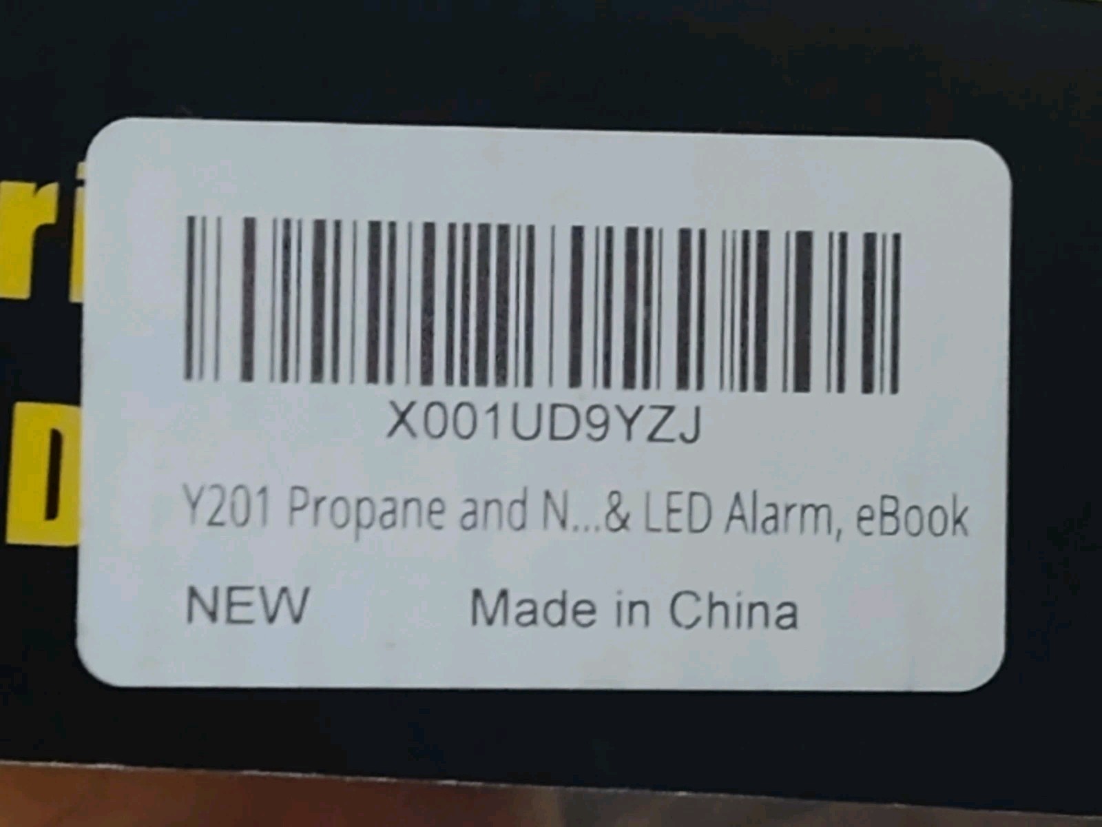 Yeezou Y201 Combustible Gas Leak Detector Natural Gas Propane Open Box Tested