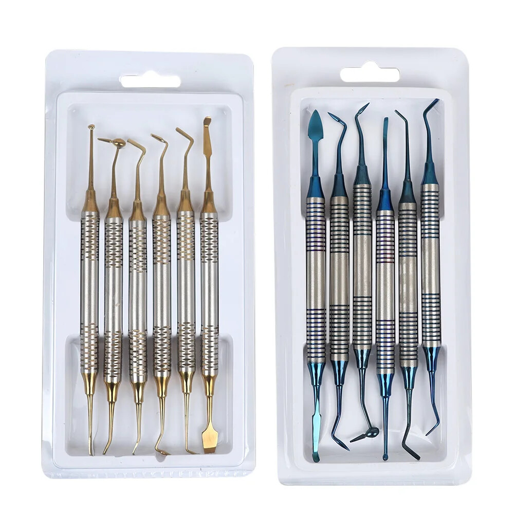 6Pcs/Set Dental Composite Resin Filling Spatula Repair Restorative Instruments
