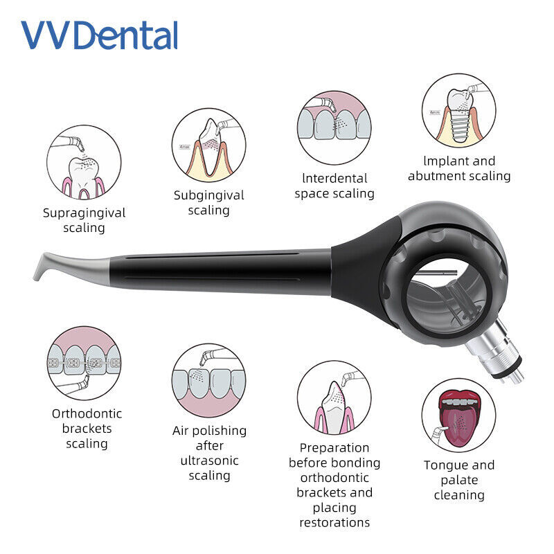 2/4 Holes Dental Prophy Air Flow Teeth Polishing Polisher Handpiece Hygiene Jet
