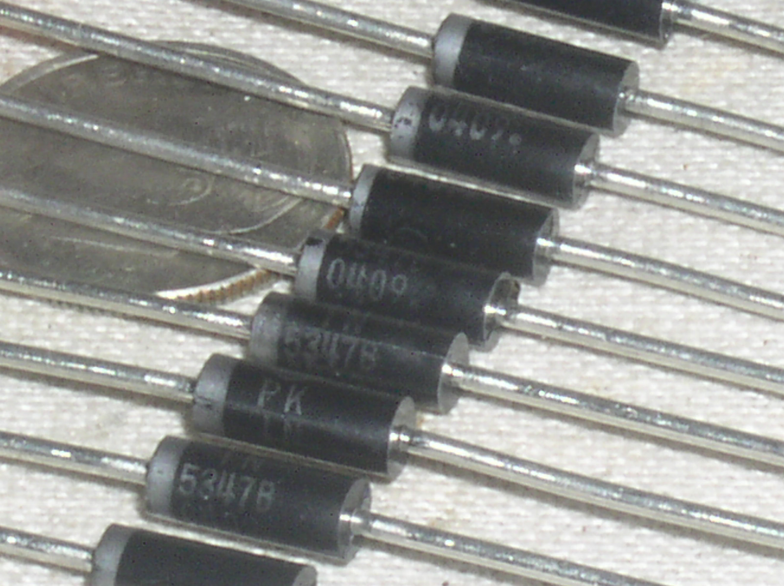 10 NEW ON-SEMI 1N5347B 1N5347 ZENER REFERENCE DIODE 10V 10 V VOLT 5W DO-15 USA