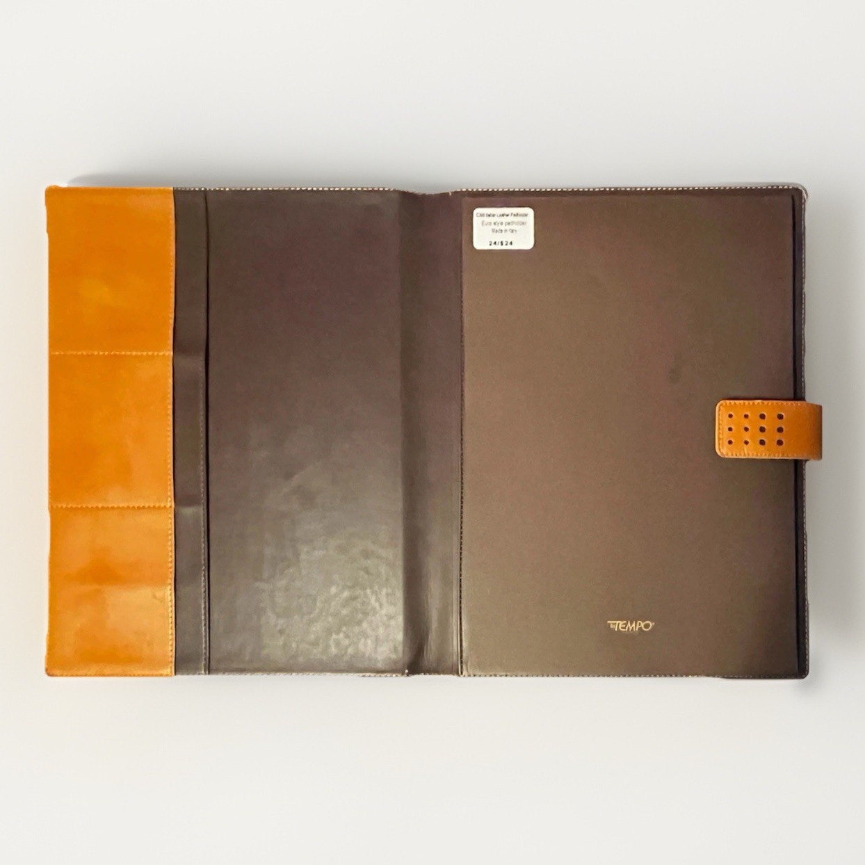 inTEMPO Firenze Italian Leather Padfolio Columbia University Made In Italy