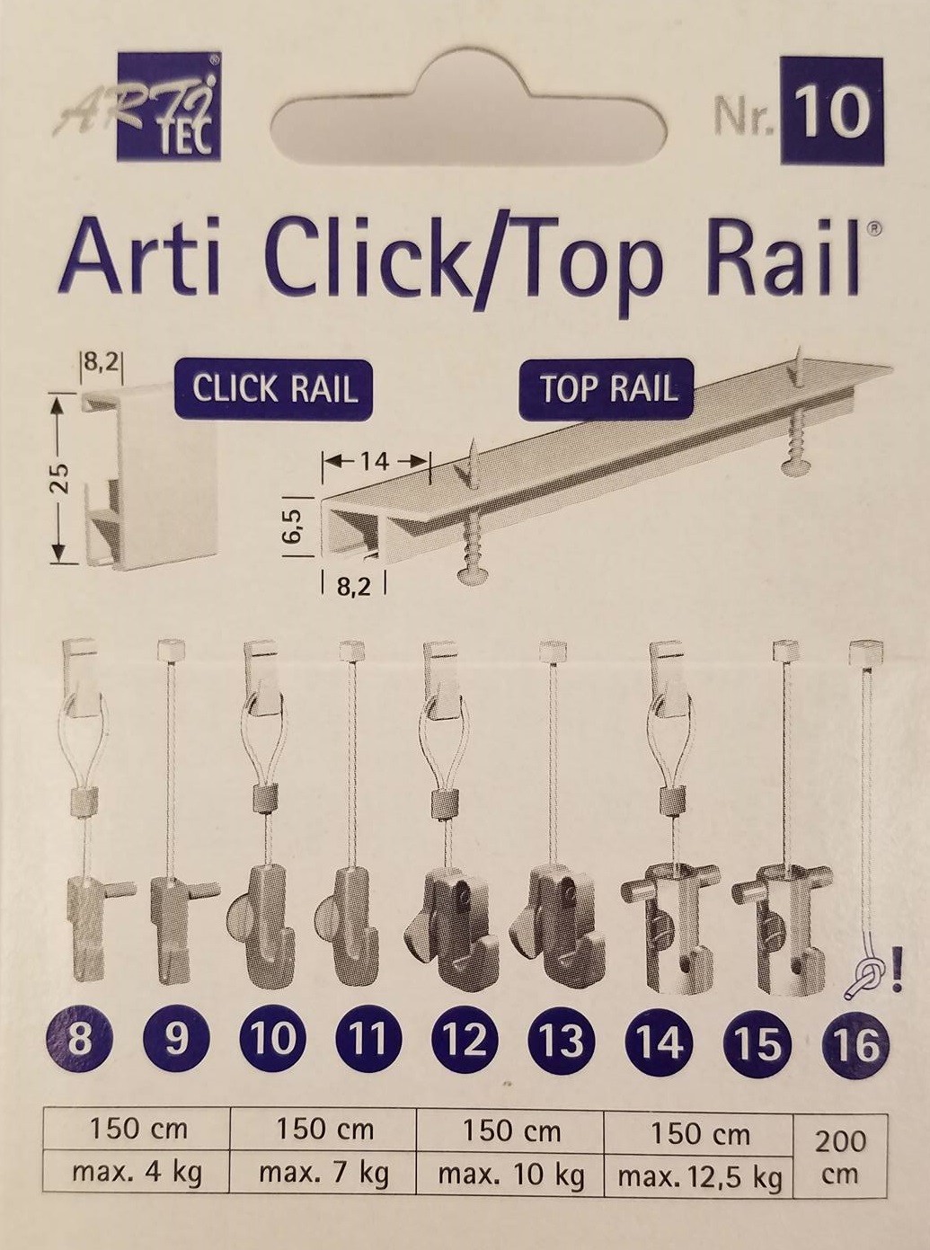 Art Display Systems Arti Picture Hanging Nylon (Perlon) Cable Kit with Hanger
