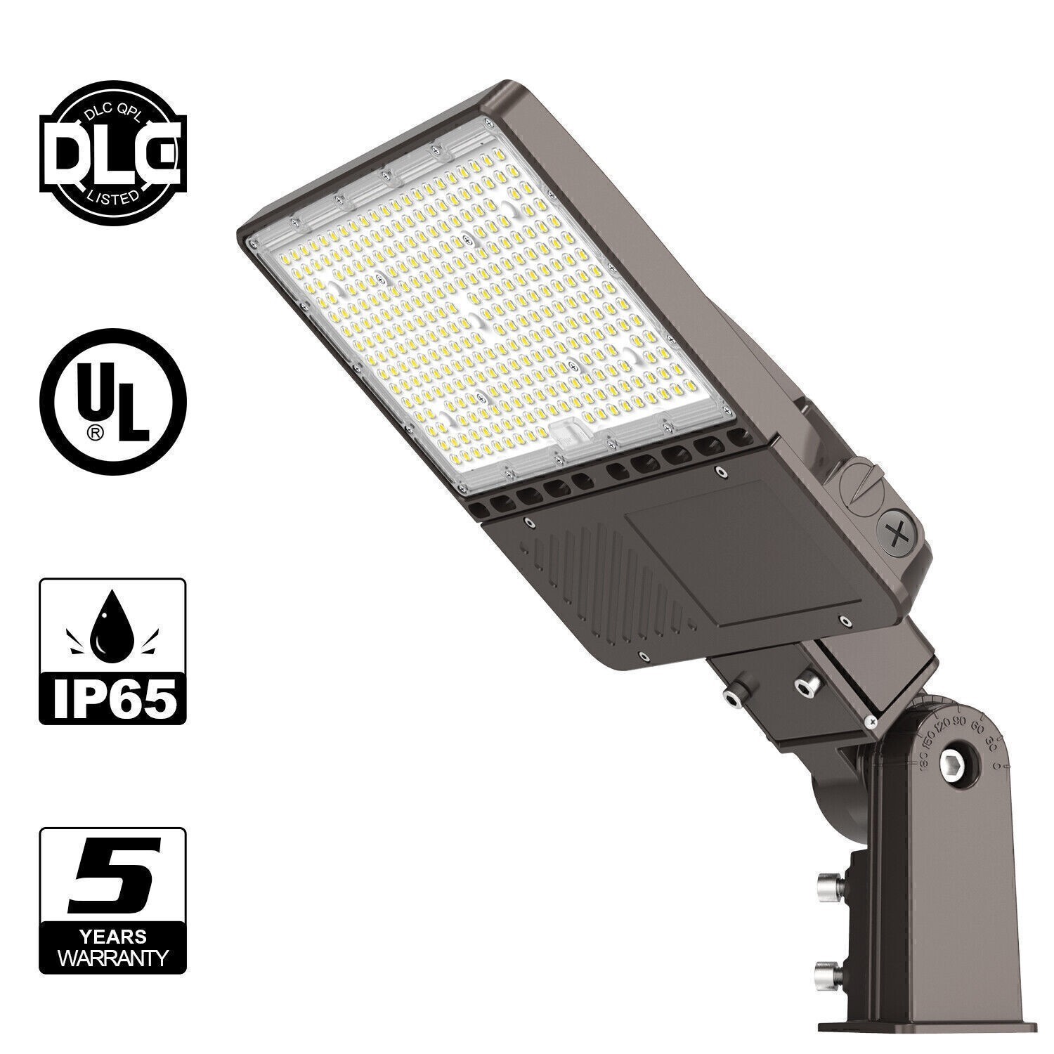 150W LED Parking Lot Light 22,500LM Outdoor Commercial Shoebox Street Fixture UL
