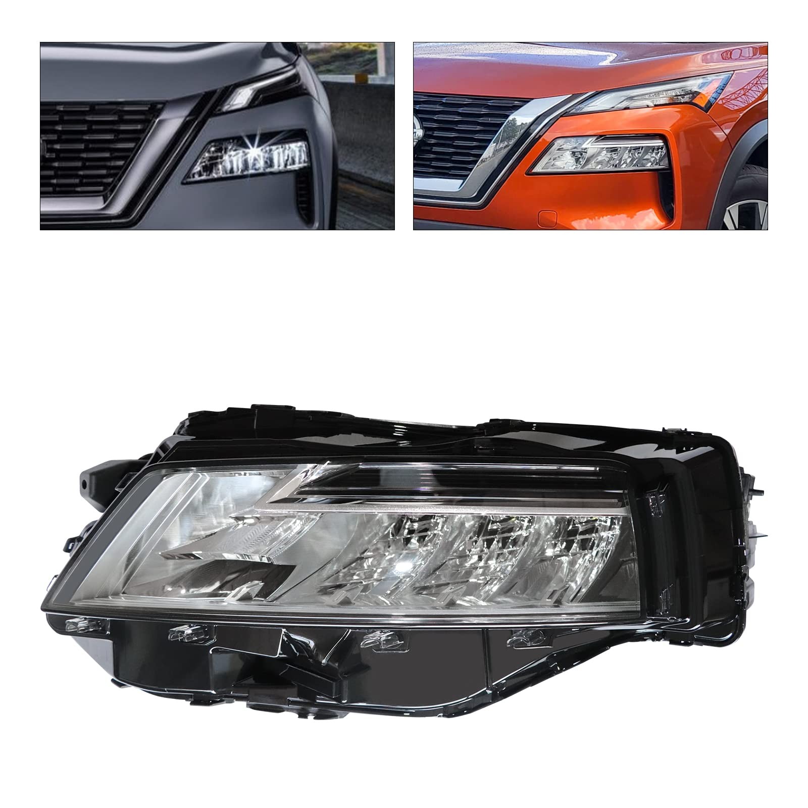 Headlight Assembly for Nissan Rogue 2021-2022 LED Driver Side Headlamp (Left)