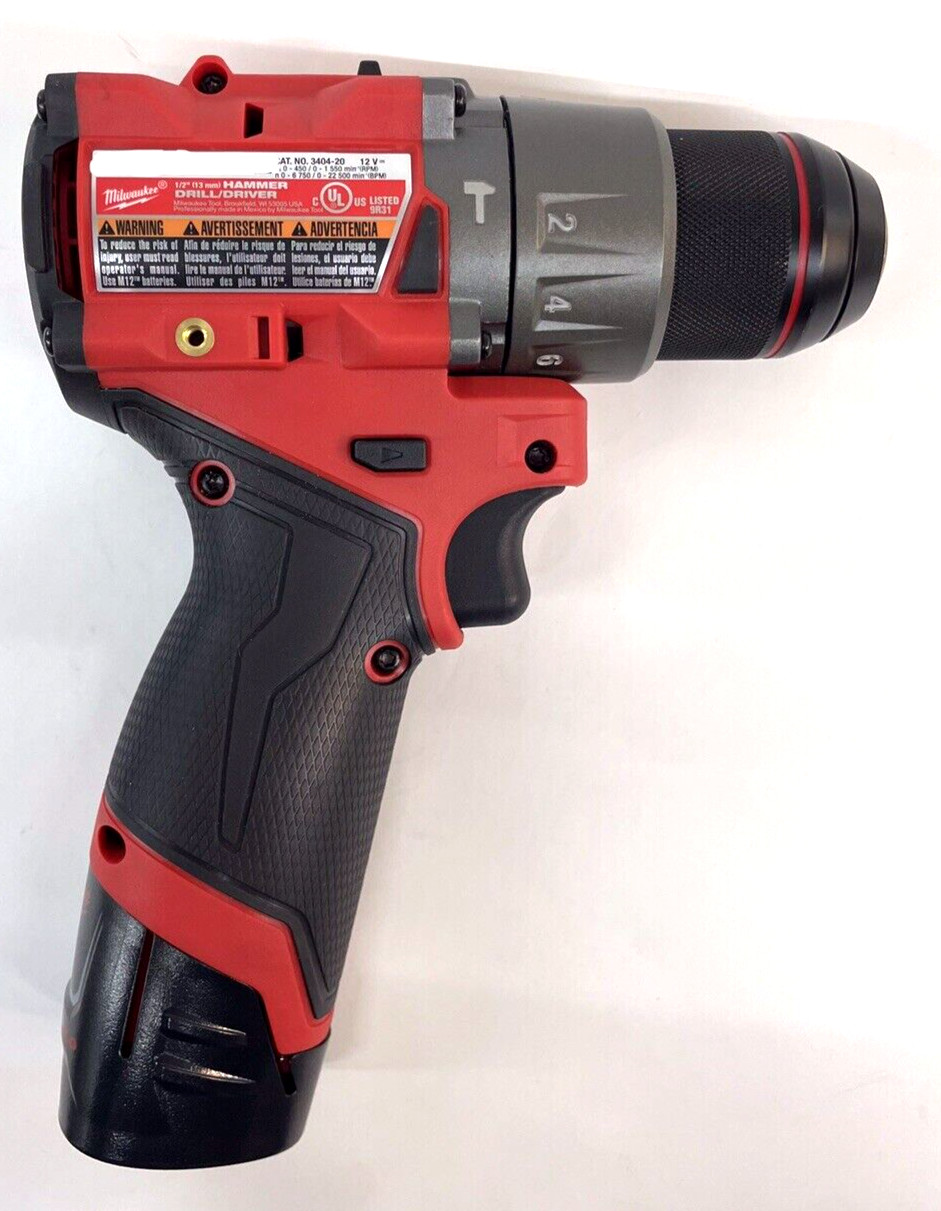 Milwaukee 3404-22 M12 FUEL 1/2″ Hammer Drill/Driver Kit bundle