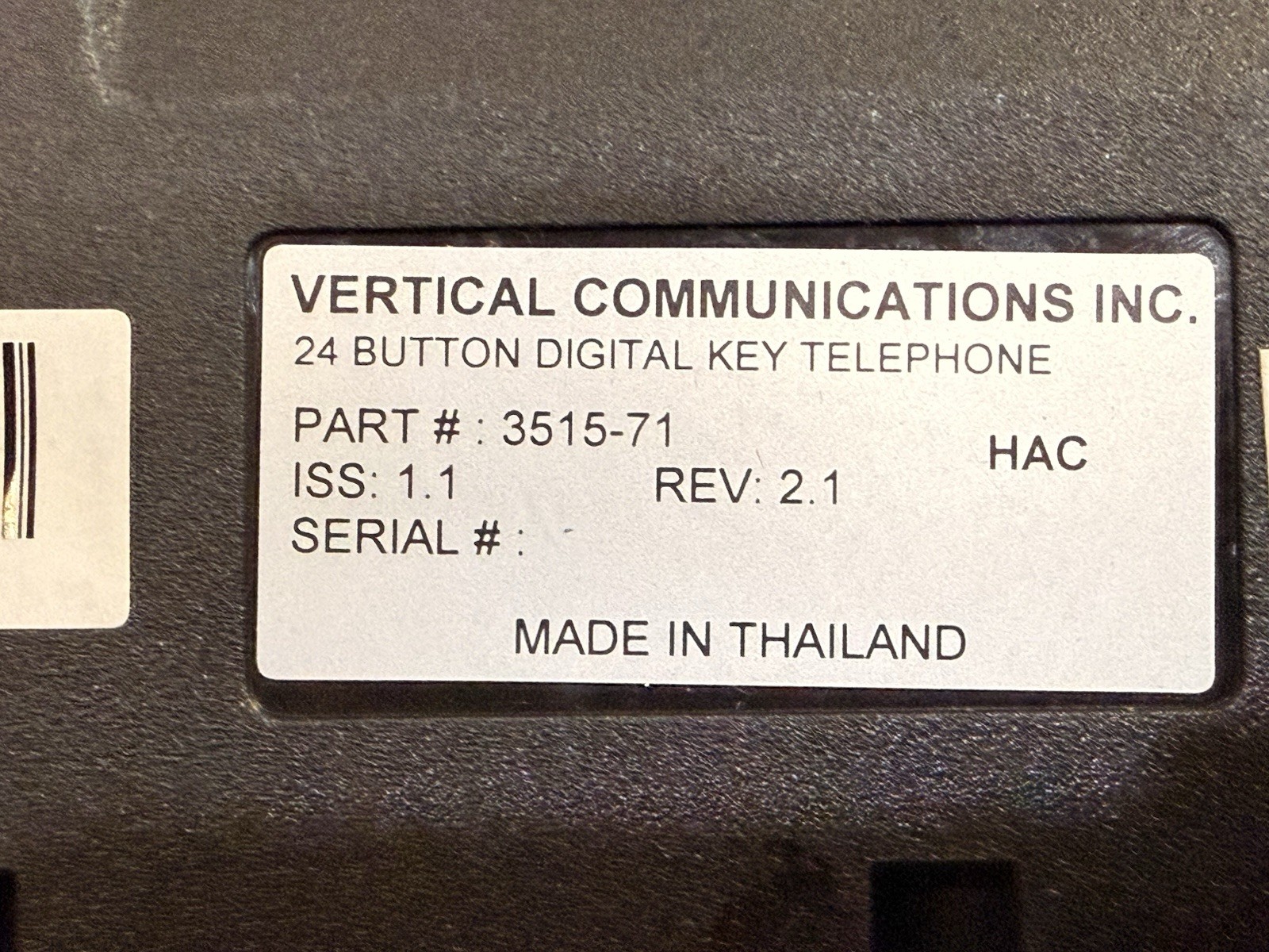 Lot of 6 Vertical Vodavi Starplus STS 3515-71 24-Button Digital Phones + Manual