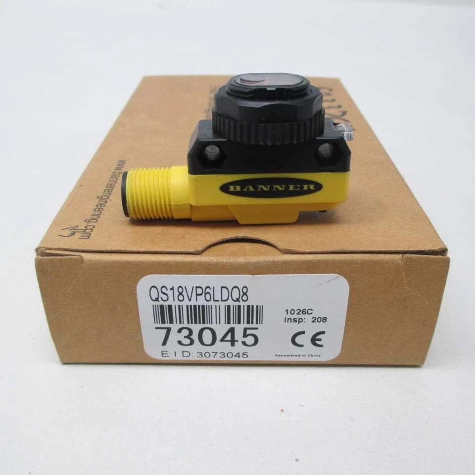 New QS18VP6LDQ8 Banner Engineering Laser Diffuse-Mode Photoelectric Sensor