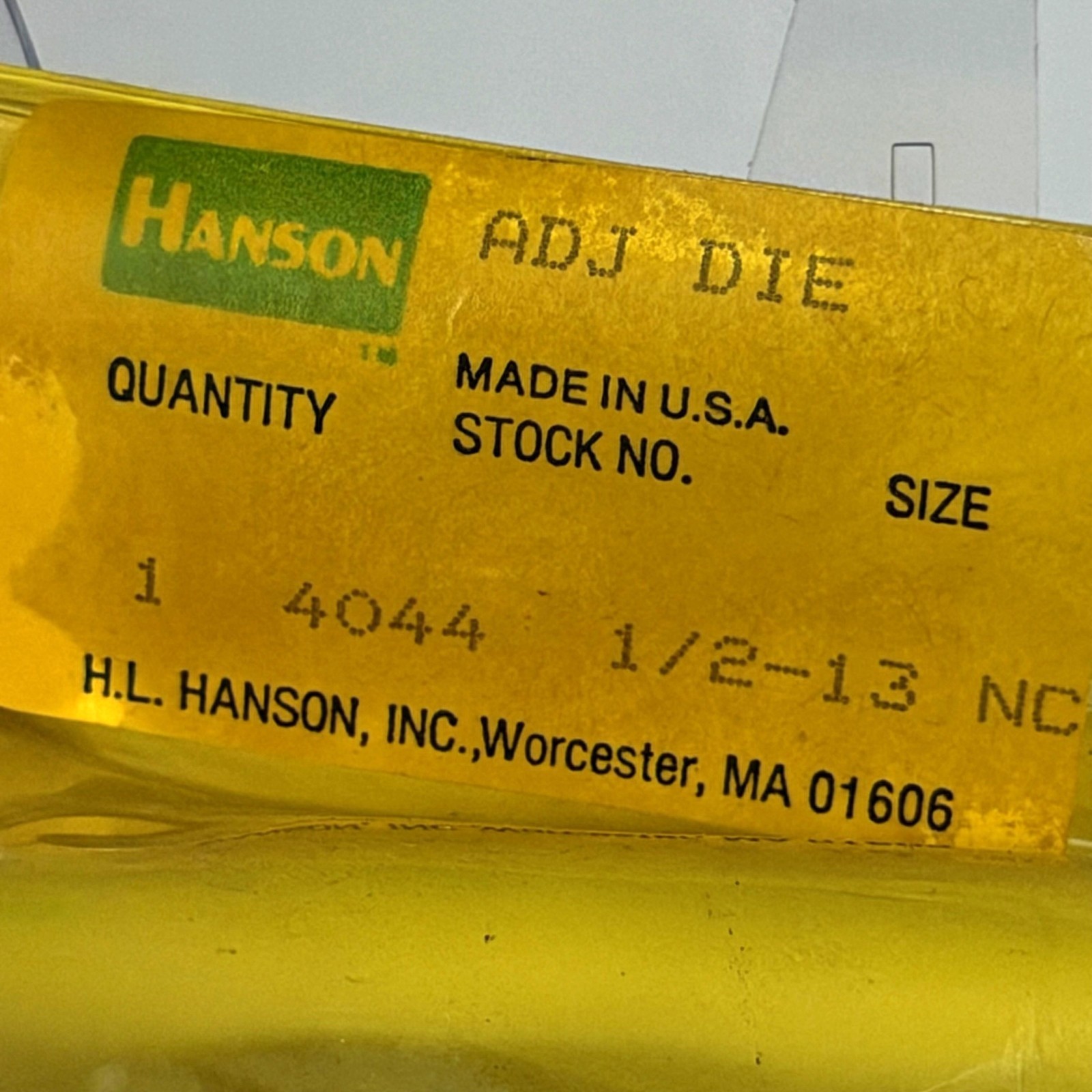 Ace Hansen 1/2″-13 NC Adjustable Die 1-1/2″ OD – NOS Military Surplus 4044