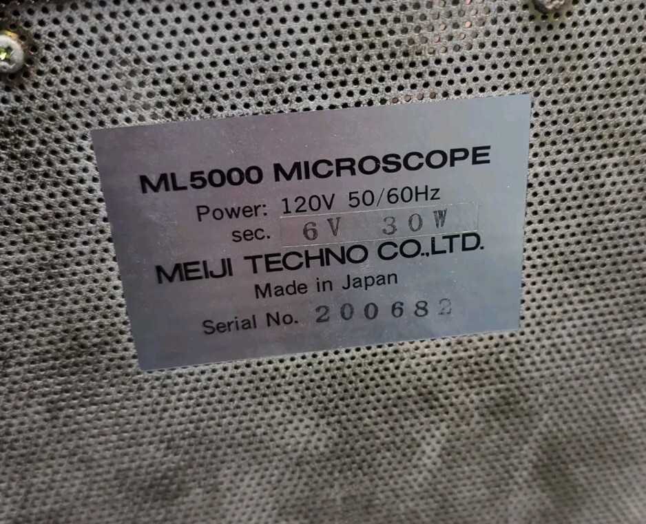 Meiji ML5000 Binocular Compound Microscope & Objectives SMPlan 4x 10x 40x 100x