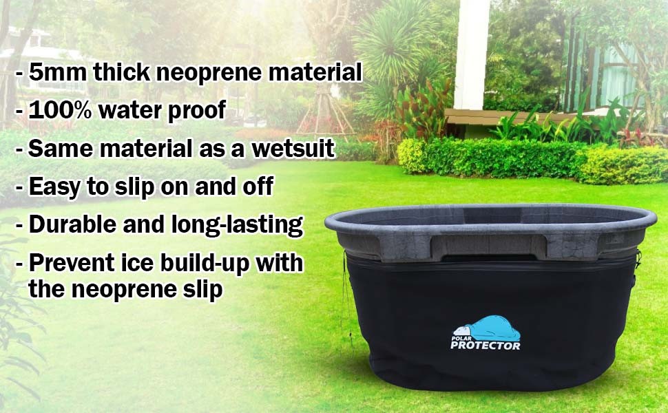 100 Gallon Oval Stock Tank Insulated 5mm Neoprene Slip Sleeve Ice Water Therapy