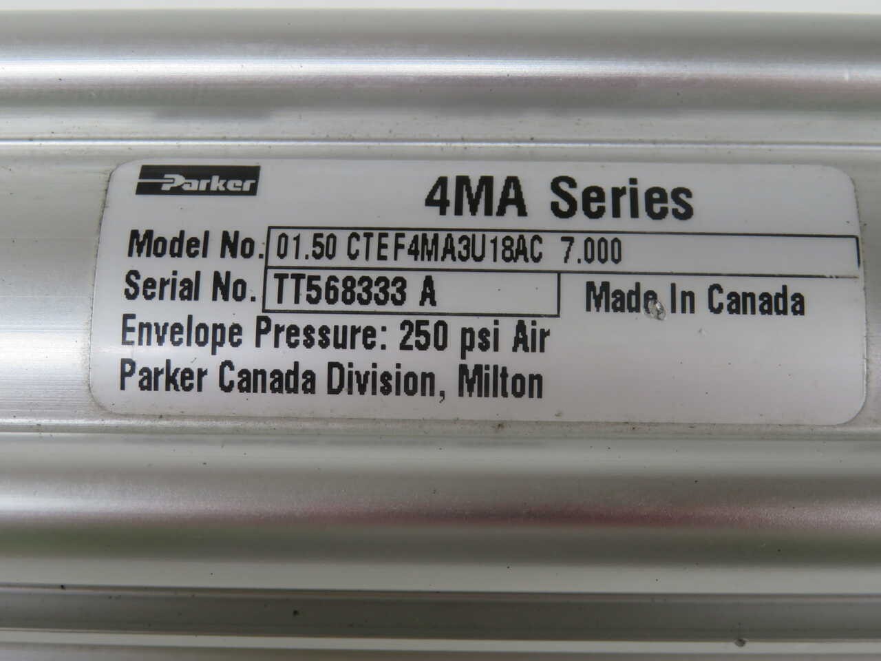 PARKER 01.50 CTEF4MA3U18AC 7.000 PNEUMATIC CYLINDER T271110