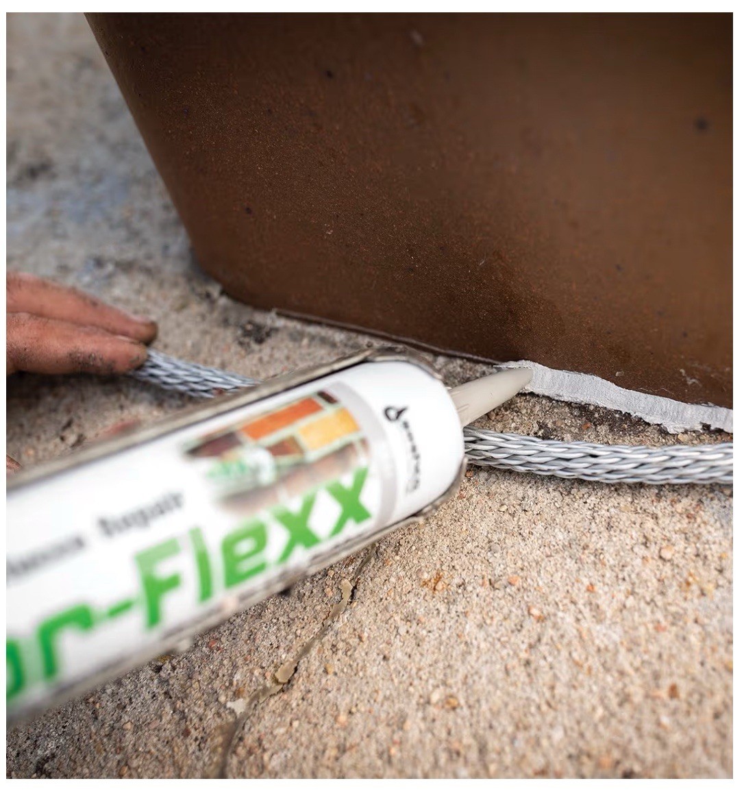 Mor-Flexx Textured Caulk, Charcoal 10.5 oz (Pack of 12) Mortar And Stucco Repair