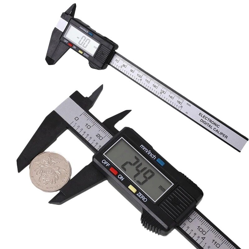 6″ 150mm Carbin Fiber Electronic Digital Vernier Caliper Micrometer Gauge LCD