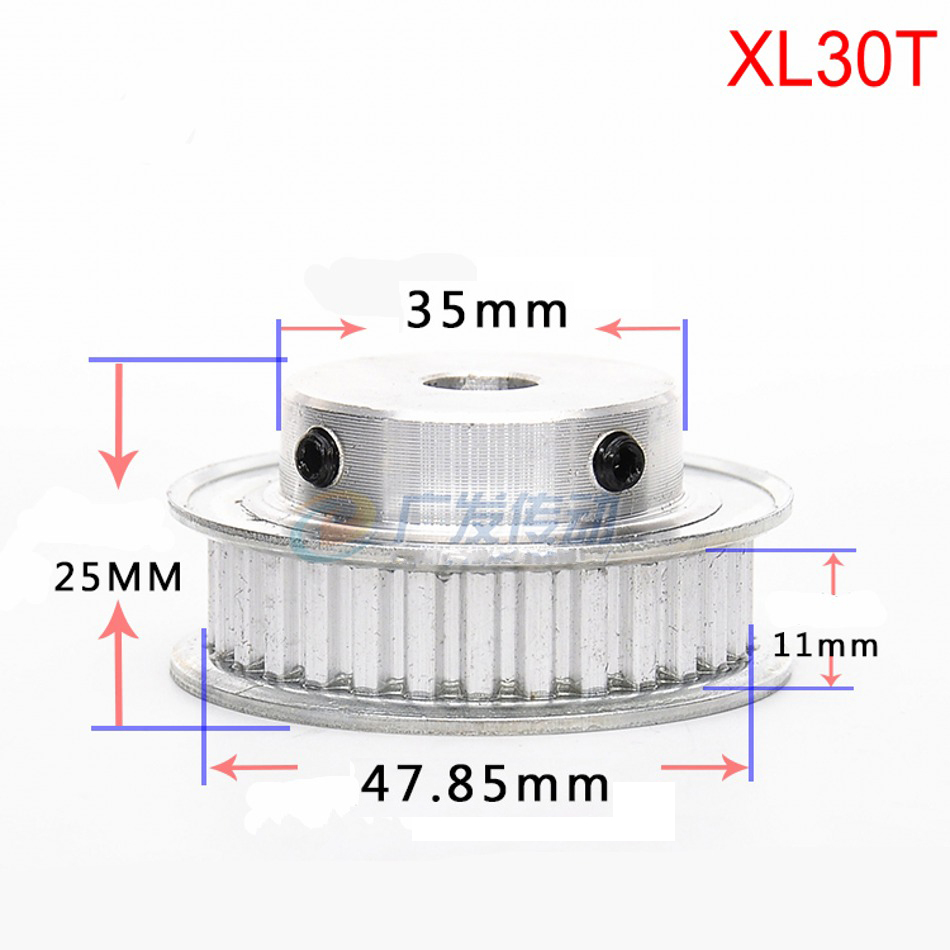 XL 10T-100T Timing Belt Pulley Synchronous Wheel Select Bore for 10mm Width Belt