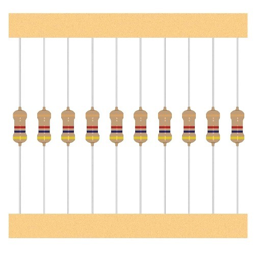 50 Values 1/4W 0 Ohm to 10M Ohm 5 Carbon Film Resistor Assortment Kit Common