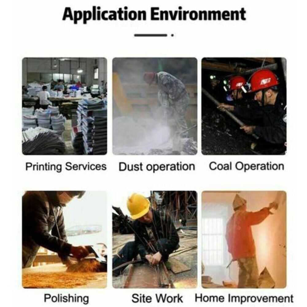 Safety Gas Mask Respirator Half Face For Painting Spraying Facepiece +20 Filters