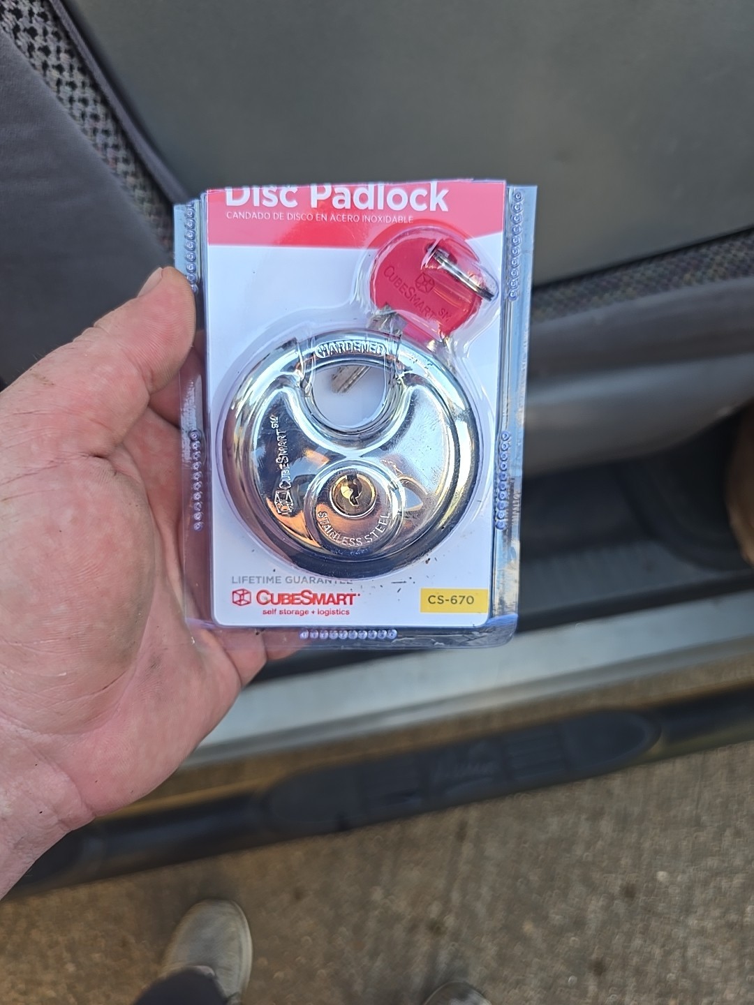 CubeSmart 2¾» Stainless Steel Disc Padlock