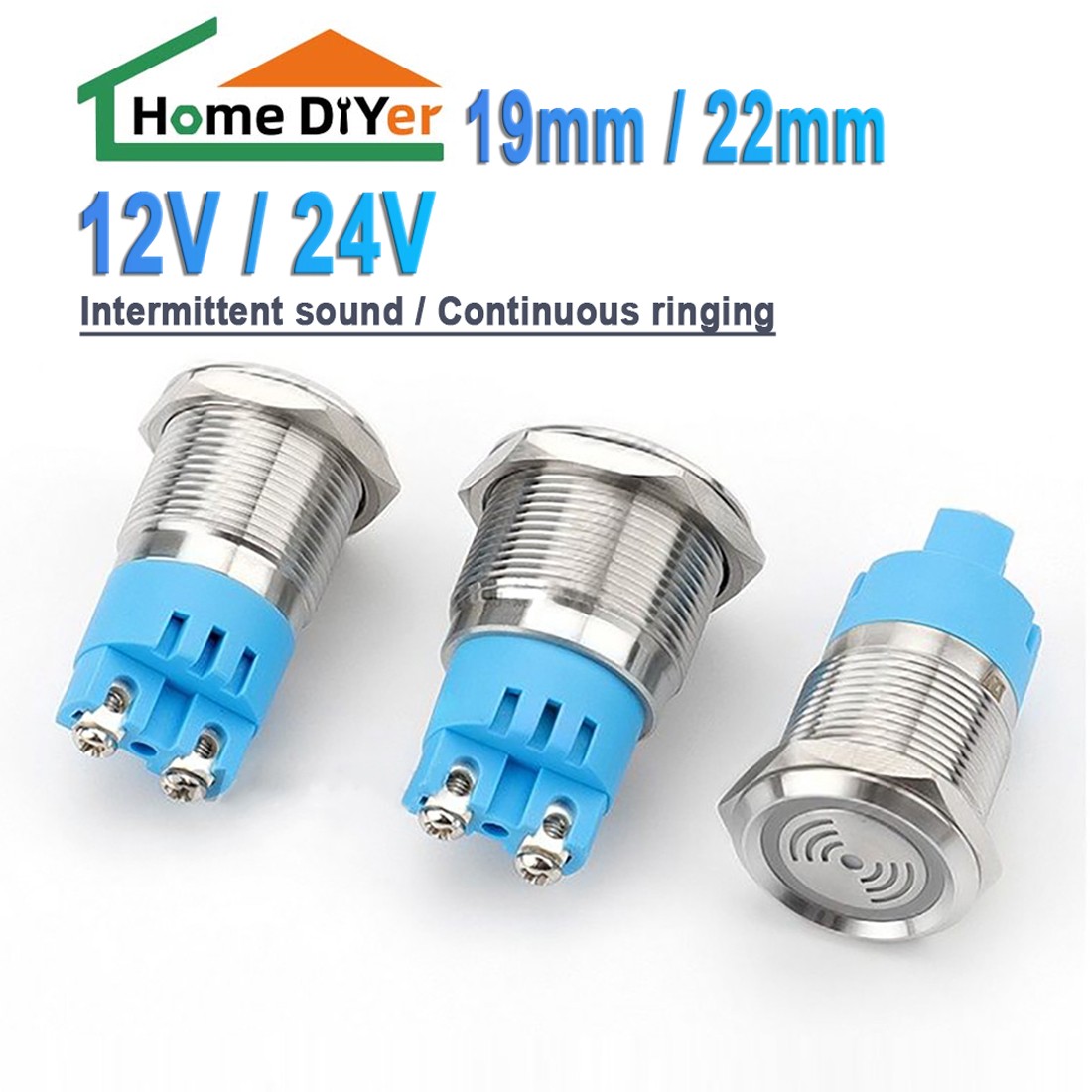 LED Red Flash Alarm Warning Indicator Signal Light with Buzzer 12V/24V 70~100dB