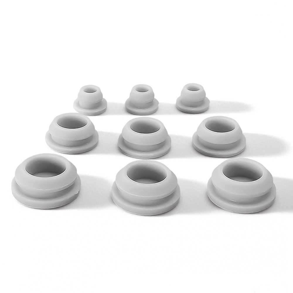 2-60mm Hole Plug Silicone Rubber T-Insert Bung Blanking Seal Cap Pipe Tube Grey