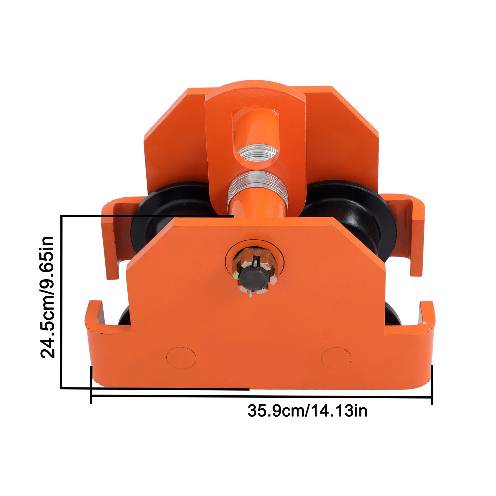 11000lbs/5 Ton I-Beam Hand Trolley Alloy Steel Double Wheel 120-195mm Adjustable