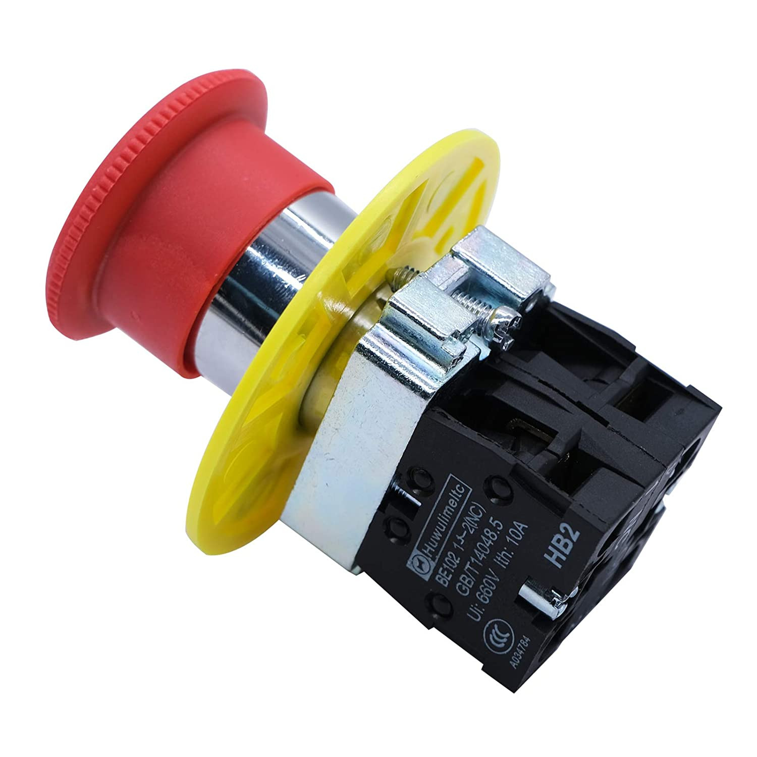 2NC 22Mm Emergency Stop Push Button Switch Red Mushroom Equipment E Sto