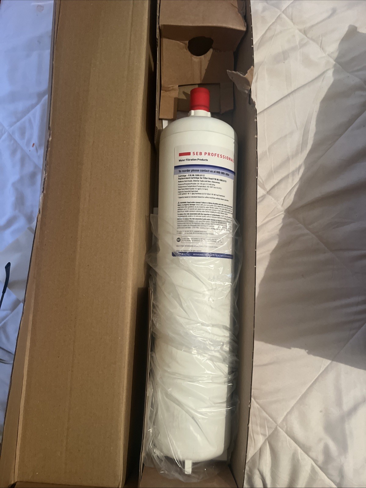 SEB Water Filter Replacement Cartridge PN: 96.1000.0112