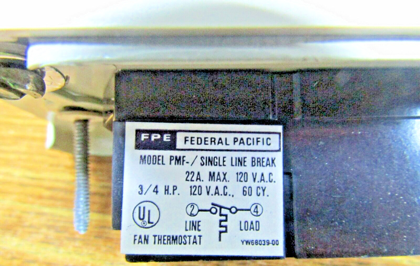 ✌NEW FEDERAL PACIFIC RELIANCE ELECTRIC LINE VOLTAGE FAN COOLING THERMOSTAT PMF-1