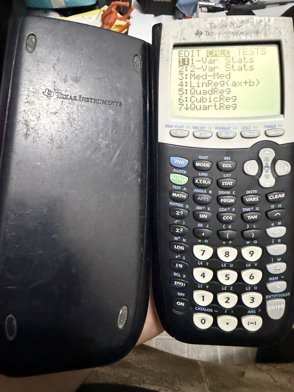 TI-84 Plus Calculator w/ Cover — Tested And Working