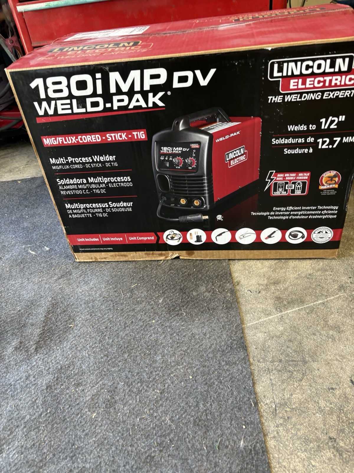 Lincoln Electric WELD-PAK 180i MP DV Multiprocess Welder MIG Stick TIG K5257-1