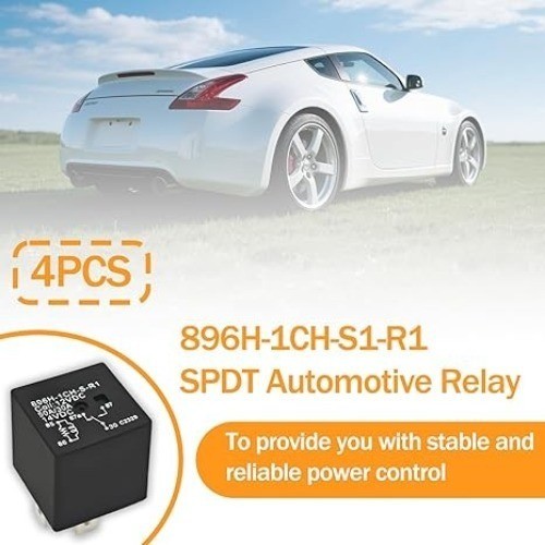Automotive Relay (Pack of 4) – 12VDC 50AMP 5-Pin Relay Quic Number of Items: 4