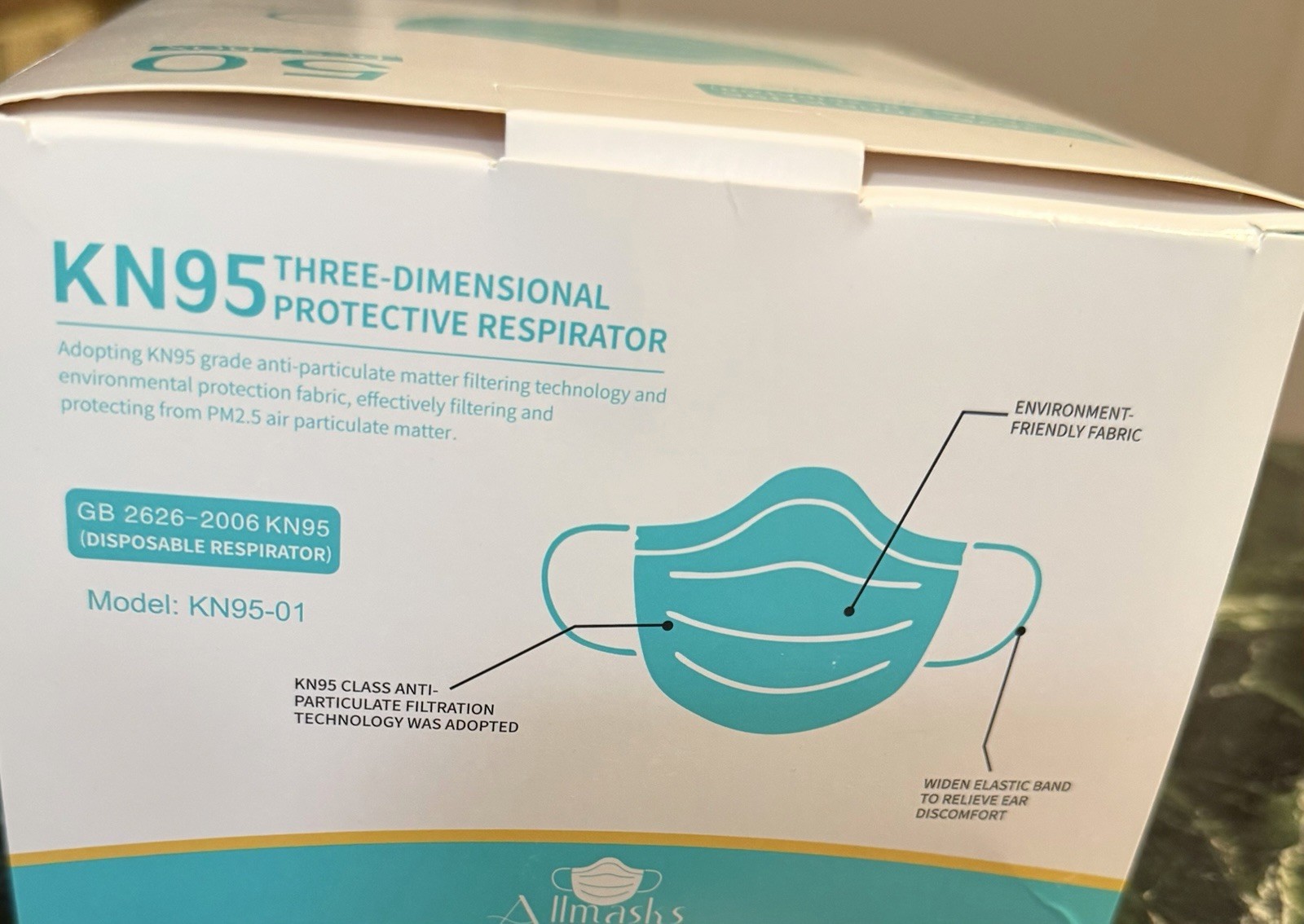 50 PCS KN95 Protective 5 Layers Face Mask Disposable Respirator BFE 95% PM2.5