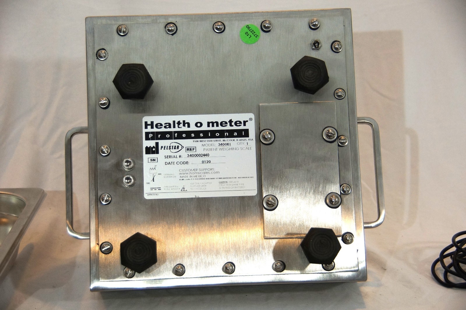 Health-o-Meter 3400KL Digital Lap Sponge Organ Scale w/ Pan Powers On Functional