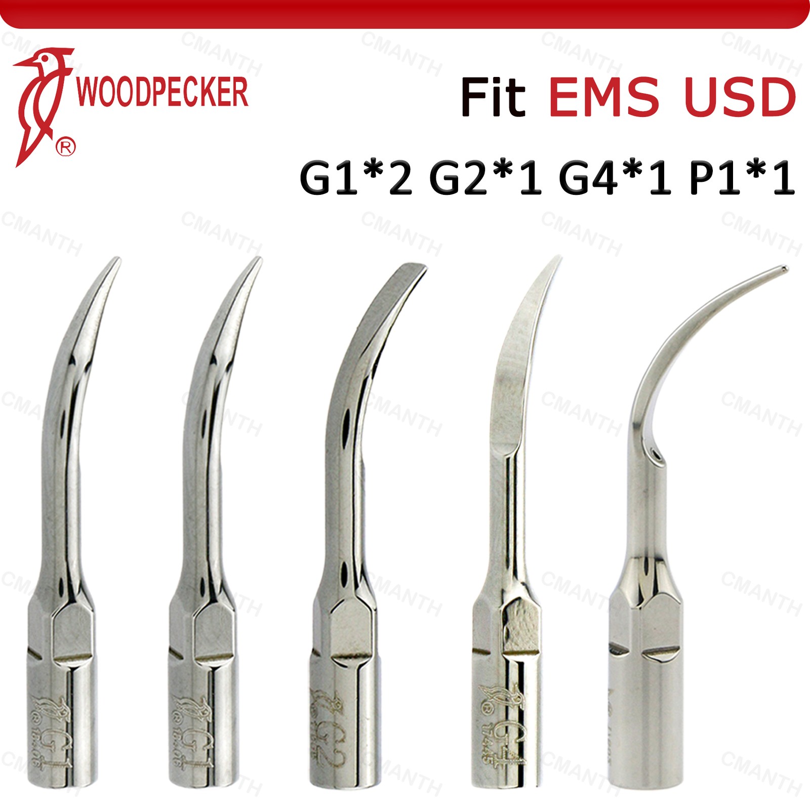 US Woodpecker Dental Ultrasonic Scaling Tips Periodontics Tip Fit EMS UDS Scaler