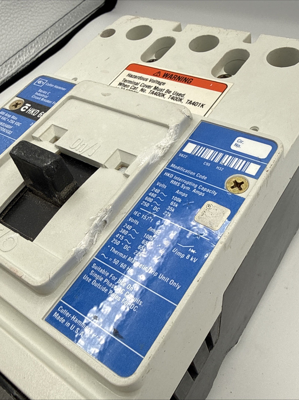 Eaton HKD3400F 600V 400A Circuit Breaker Frame