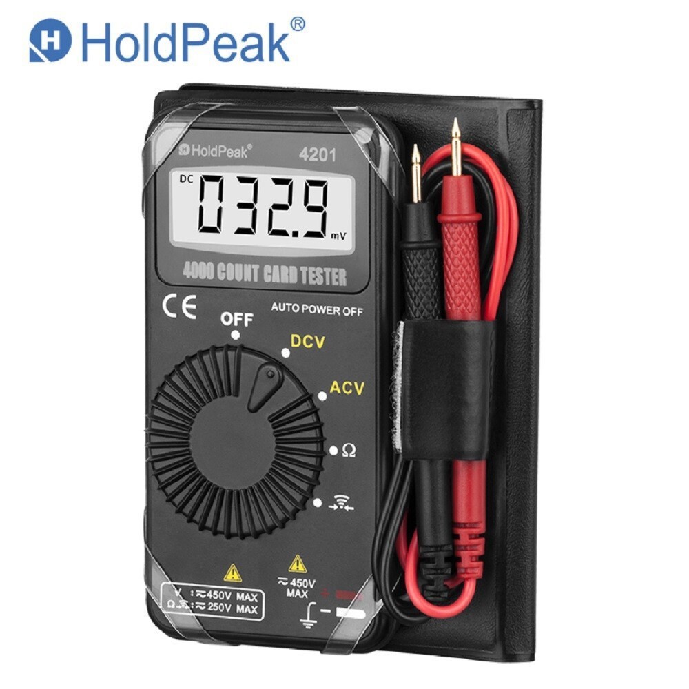 Pocket Digital Multimeter Auto Range 4000 Counts AC/DC Amp Ohm Volt Diode Tester