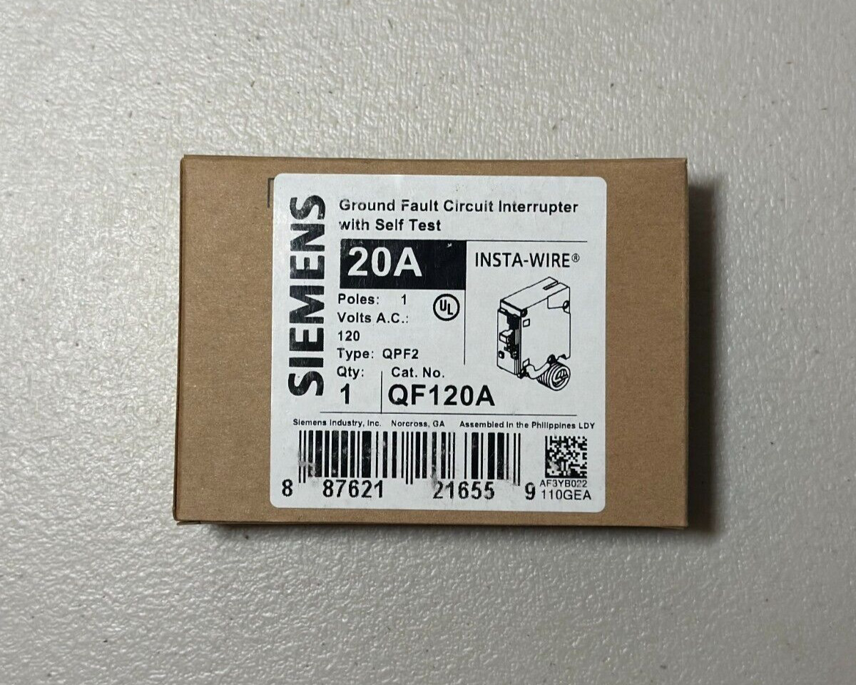 Siemens QF120A 20 Amp Circuit Breaker