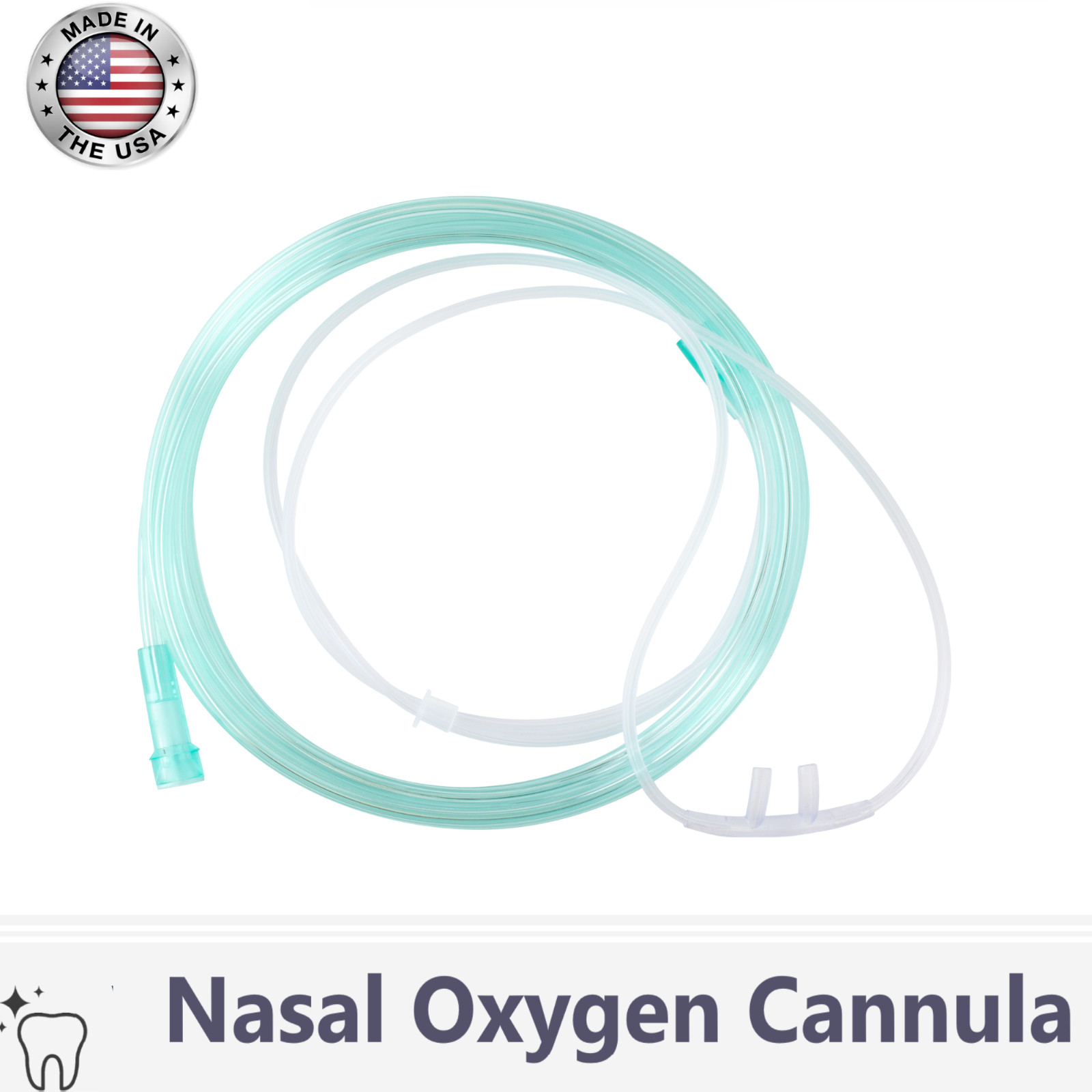 *10 Pack* Dynarex Standard Tip Nasal Oxygen Cannulas, 7′ Crush Resistant Tubing