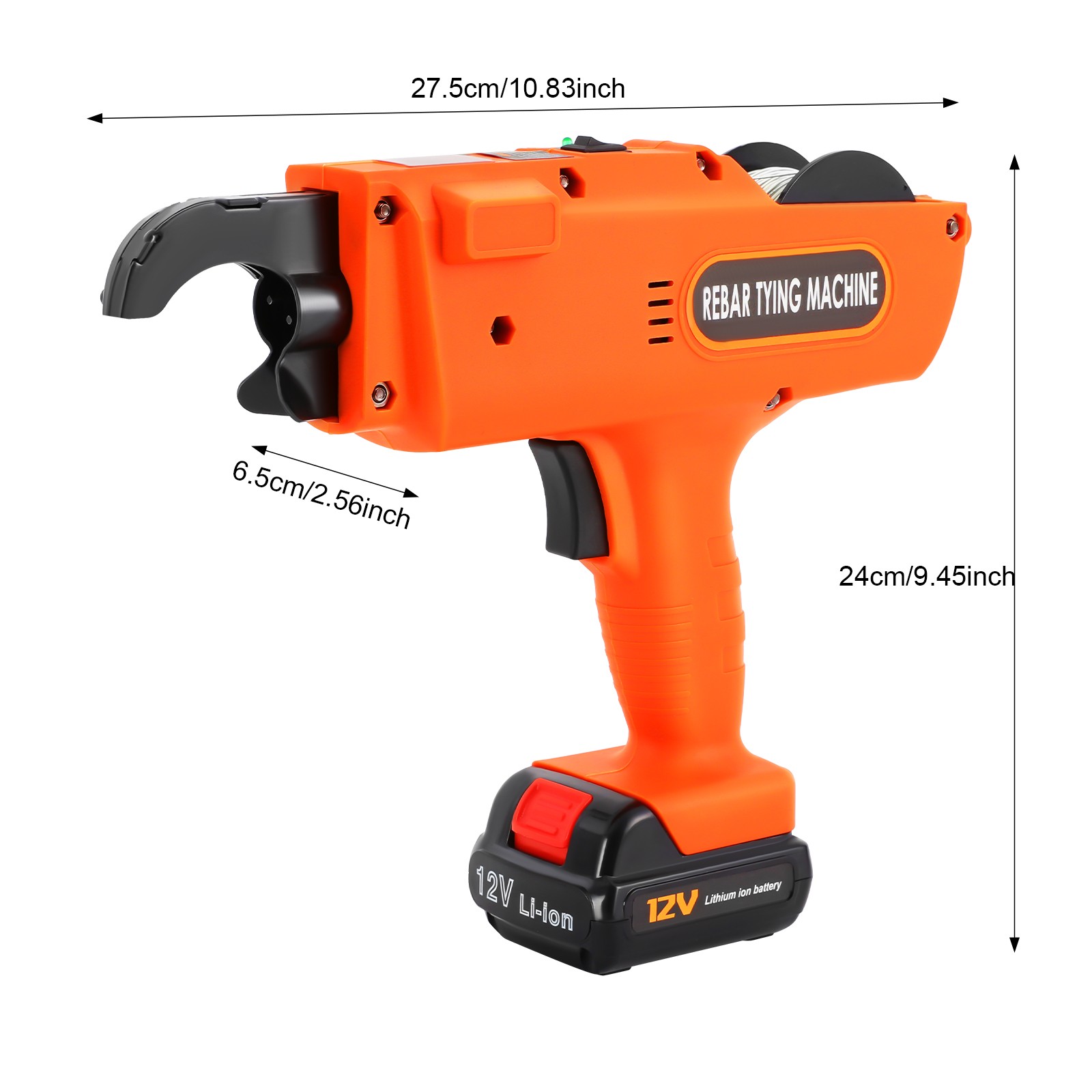8-34mm Automatic Rebar Tier Tying Machine Handheld Strapping Concrete Tool 12V
