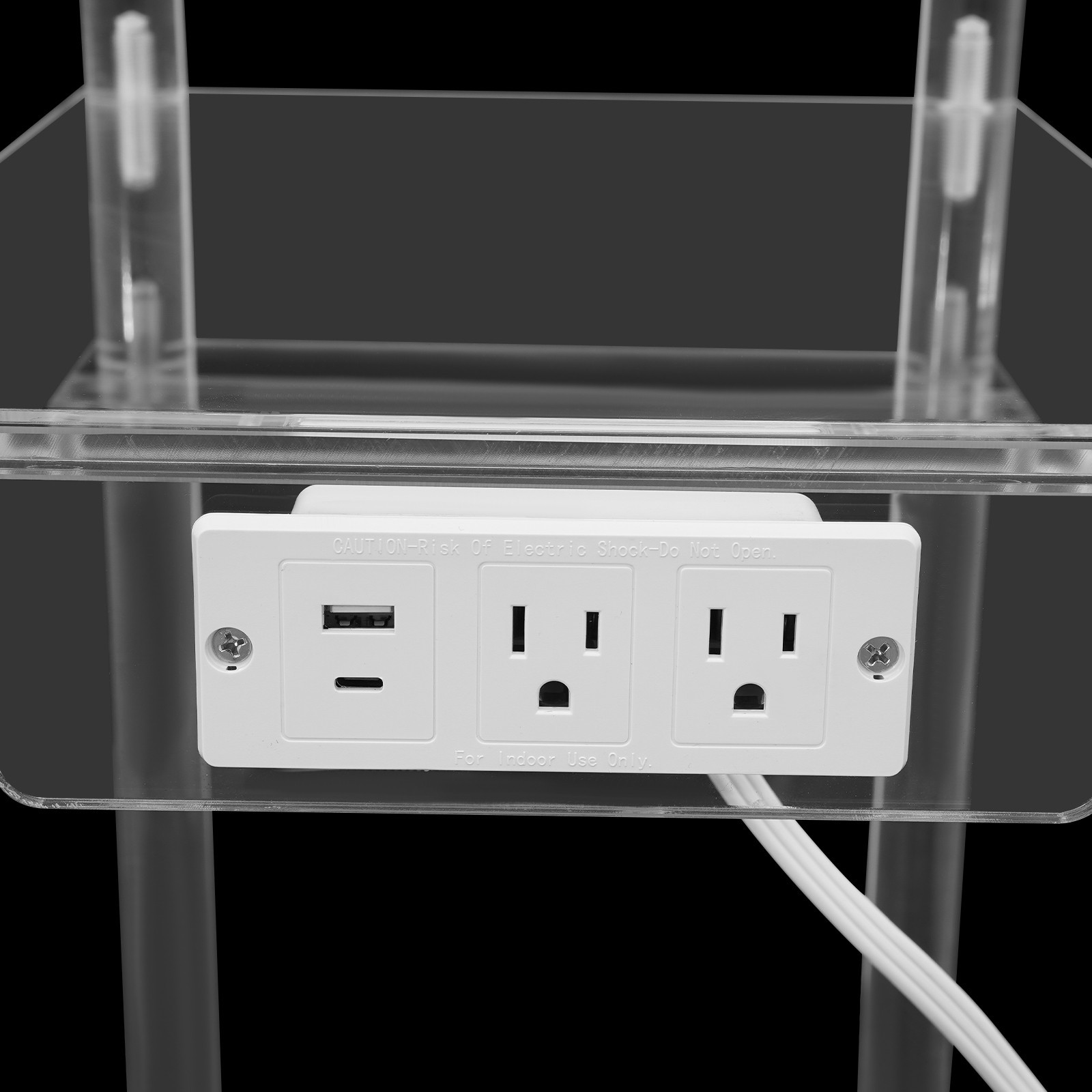 Acrylic Printer Stand Printer Stand W Wheels&Us Standard Plug Office Furniture