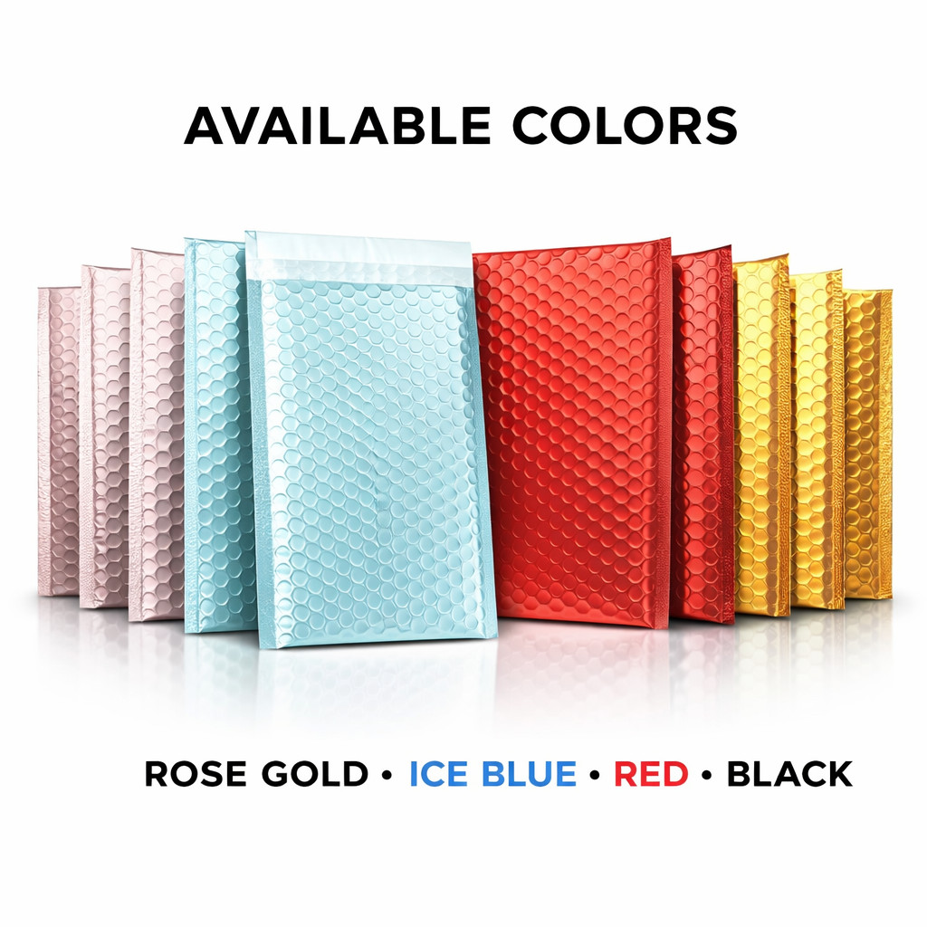Metallic Poly Bubble Mailers Any Size Shipping Padded Envelopes Self Seal Bags