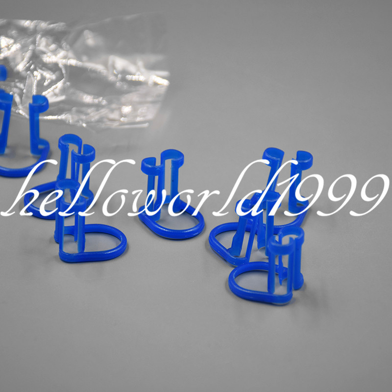 20 Pcs/Bag Cotton Roll Holder Disposable Blue Clip Dental/Dentist Clinic Holder