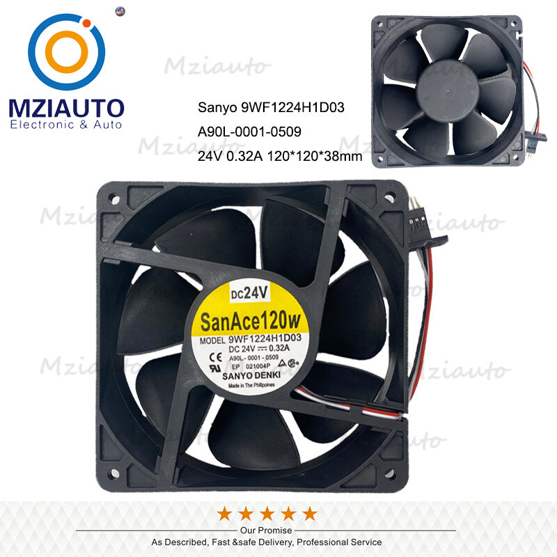 SanAce120W 9WF1224H1D03 A90L-0001-0509 3Pin DC24V 0.32A FANUC Servo Cooling Fan