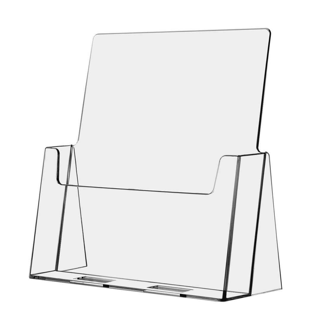 6 Pack Large Brochure Holder Flyer Stand Clear Display 8.5″x11″ AZM Displays