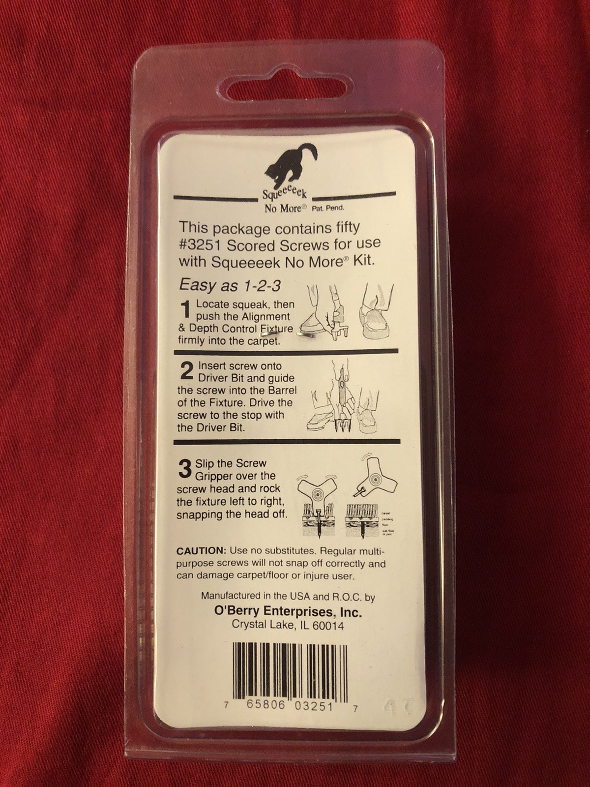O’Berry 3251 Squeak Replacement Screw (50 Count)